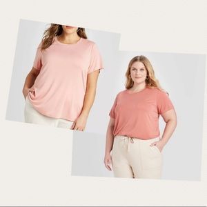 Ava & Viv Scoop Neck Shirt Bundle Dusty Rose 4x